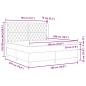 Preview: LED Boxspringbett mit Matratze Dunkelgrau 180x200 cm Samt