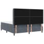 Preview: LED Boxspringbett mit Matratze Dunkelgrau 180x200 cm Samt