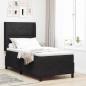 Preview: ARDEBO.de - LED Boxspringbett mit Matratze Schwarz 100x200 cm Samt
