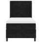 Preview: LED Boxspringbett mit Matratze Schwarz 100x200 cm Samt