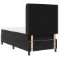 Preview: LED Boxspringbett mit Matratze Schwarz 100x200 cm Samt