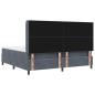 Preview: LED Boxspringbett mit Matratze Dunkelgrau 200x200 cm Samt