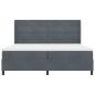 Preview: LED Boxspringbett mit Matratze Dunkelgrau 200x200 cm Samt