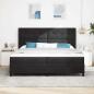 Preview: LED Boxspringbett mit Matratze Schwarz 200x200 cm Samt