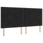 Preview: LED Boxspringbett mit Matratze Schwarz 200x200 cm Samt