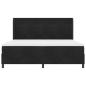 Preview: LED Boxspringbett mit Matratze Schwarz 200x200 cm Samt