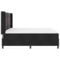 Preview: LED Boxspringbett mit Matratze Schwarz 200x200 cm Samt