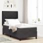 Preview: ARDEBO.de - LED Boxspringbett mit Matratze Schwarz 100x200 cm Samt