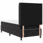 Preview: LED Boxspringbett mit Matratze Schwarz 100x200 cm Samt
