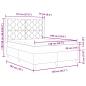 Preview: LED Boxspringbett mit Matratze Hellgrau 140x190 cm Samt