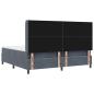Preview: LED Boxspringbett mit Matratze Dunkelgrau 200x200 cm Samt