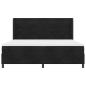 Preview: LED Boxspringbett mit Matratze Schwarz 200x200 cm Samt