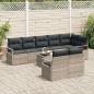 Preview: 9-teilige Garten Sofa Set mit Kissen Grau Poly Rattan
