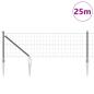 Preview: Euro Zaun mit 13 Spike-Posts 0.8x25 m feuerverzinkter Stahl Grau