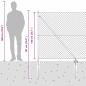Preview: Drahtzaun mit 7 Spike-Posts 1,4x10 m verzinkter Stahl