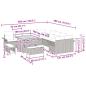 Preview: 13-teiliges Garten-Sofa-Set mit Kissen Beige Poly-Rattan Akazie