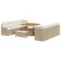 Preview: Gartensofa-set 11 stk. Beige Poly-Rattan