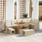 Preview: ARDEBO.de - 9-teiliges Garten-Sofa-Set mit Kissen in Beige