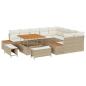 Preview: 12-teiliges Garten-Sofa-Set mit Kissen Beige Poly-Rattan Akazie
