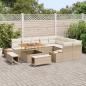 Preview: 12-teiliges Garten-Sofa-Set mit Kissen Beige Poly-Rattan Akazie