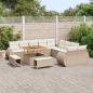 Preview: 13-teiliges Garten-Sofa-Set mit Kissen Beige Poly-Rattan Akazie