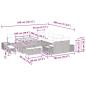 Preview: Gartensofa-set mit Kissen mit Speicher 13 pcs Beige Poly Rattan
