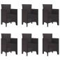 Preview: 7-tlg. Garten-Essgruppe Braun Poly Rattan