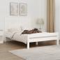 Preview: ARDEBO.de - Wand-Kopfteil Weiß 140x3x60 cm Massivholz Kiefer