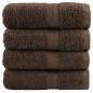 Preview: ARDEBO.de - Premium-Seiftücher SOLUND 4 Stk. Braun 30x30 cm 600 g/m²