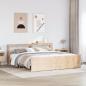 Preview: ARDEBO.de - Bettgestell mit Kopfteil ohne Matratze 200x200 cm