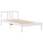 Preview: Bettgestell mit Kopfteil ohne Matratze Weiß 90x200 cm