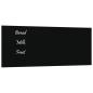 Preview: Magnettafel Wandmontage Schwarz 50x20 cm Hartglas