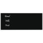 Preview: Magnettafel Wandmontage Schwarz 50x20 cm Hartglas