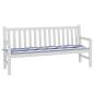 Preview: Gartenbank-Auflage Blau Weiß Gestreift 180x50x4cm Oxford-Gewebe