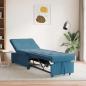 Preview: ARDEBO.de - Schlafsofa 3-in-1 Ausziehbares Design Blau Samt