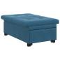 Preview: Schlafsofa 3-in-1 Ausziehbares Design Blau Samt