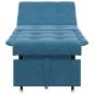 Preview: Schlafsofa 3-in-1 Ausziehbares Design Blau Samt