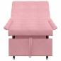 Preview: Sofa Bett 3-in-1 Ausziehbares Design Rosa Velours