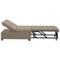 Preview: Schlafsofa 3-in-1 Ausziehbares Design Taupe Stoff