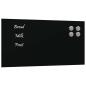 Preview: Magnettafel Wandmontage Schwarz 40x20 cm Hartglas
