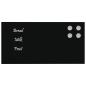 Preview: Magnettafel Wandmontage Schwarz 40x20 cm Hartglas