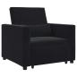 Preview: ARDEBO.de - 3-in-1 Einzelsofa-Bett wandelbar schwarzes Velvet