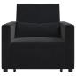 Preview: 3-in-1 Einzelsofa-Bett wandelbar schwarzes Velvet