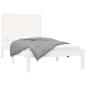 Preview: Massivholzbett Weiß 90x200 cm