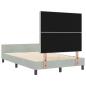 Preview: Bettgestell Hellgrau 120x190 cm Samt