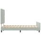 Preview: Bettgestell Hellgrau 120x190 cm Samt