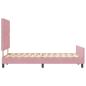 Preview: Bettgestell Rosa 120x190 cm Samt
