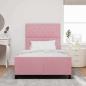 Preview: Bettgestell Rosa 120x190 cm Samt