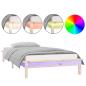 Preview: Massivholzbett mit LEDs 75x190 cm