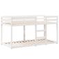 Preview: Etagenbett mit Dach Weiß 75x190 cm Massivholz Kiefer